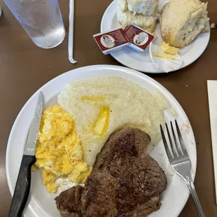 Steak and eggs