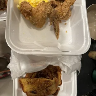 Wings and French toast