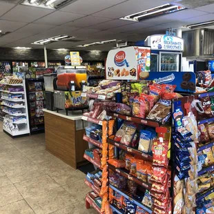 the inside of a convenience store