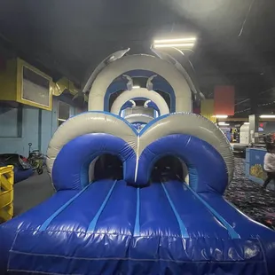 a large inflatable slide