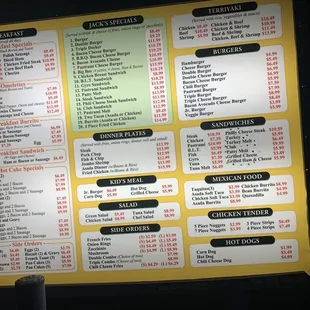 Menu as of 11/2022
