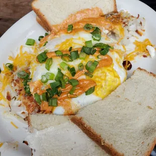 Loaded hash - not on the menu, but very delicious - thanks, Yelp!