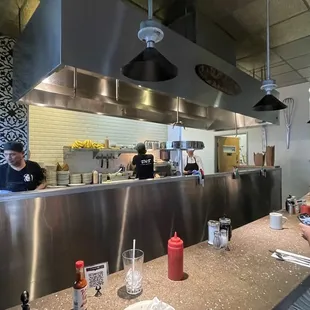 Our seats gave us a up and personal view of the cooks, cool vibe