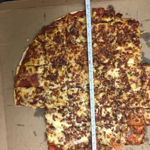 a large pizza in a box