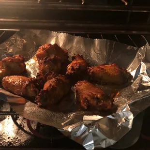 The wings I had to finish cooking