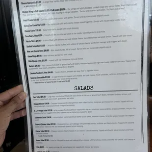 Menu part 1