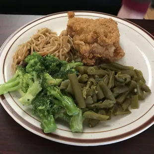 a plate of food on a table