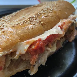 Eggplant Parmigiano side view