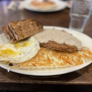 Country Fried Steak and Eggs