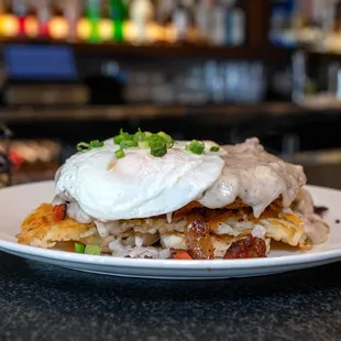 country fried steak w/eggs $22