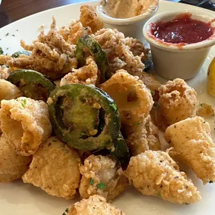 Calamari with Jalapeños sooo good