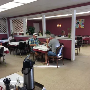 people sitting at tables