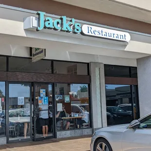 the front of the restaurant