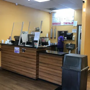 a man standing at the counter