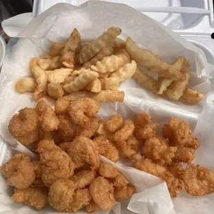 Popcorn shrimp and fries kids meal