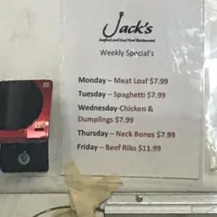 Weekly Specials