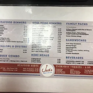 Their menu