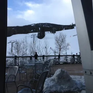 Ski slop and the lift is right here.