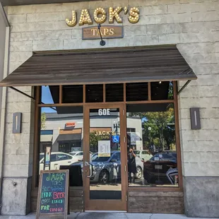 the front of the restaurant