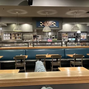 Inside pic of kitchen near closing time