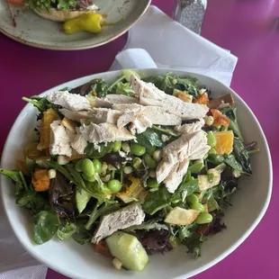 Custom Salad &amp; BBQ steak sandwich