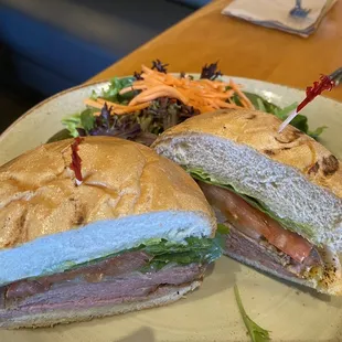 Classic Tri Tip sandwich with side salad