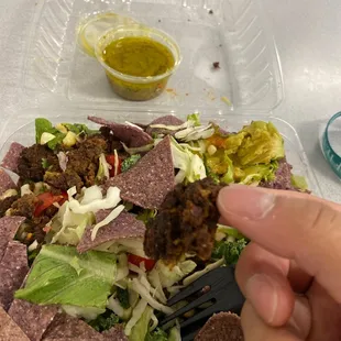 Impossible taco more like impossible someone took a shet on my food. Is this even a meat? $16 btw