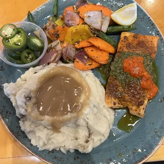 Blackened Salmon Cobb