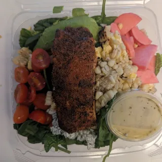 Blackened Salmon Cobb