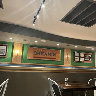 the dining area