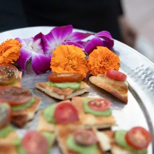 Vegan pizzetta appetizer