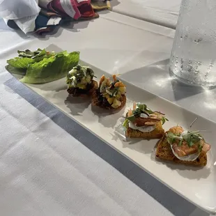 Sampling appetizers