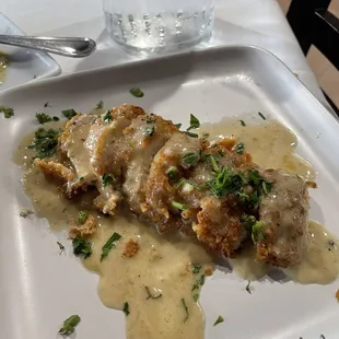 Pan fried lemon chicken was epic