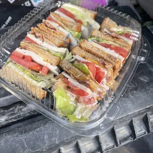 sandwiches in a plastic container