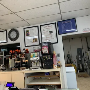 the inside of a restaurant