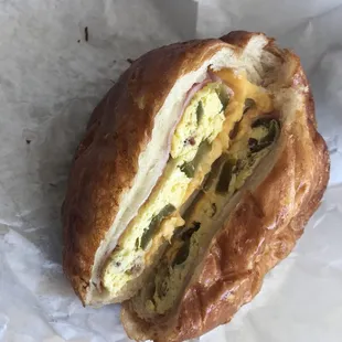 #1 - Ham Bacon Egg &amp; Cheese w/ Jalapeños