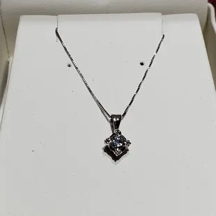 Solitaire diamond ring converted to pendant