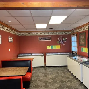 the inside of a restaurant