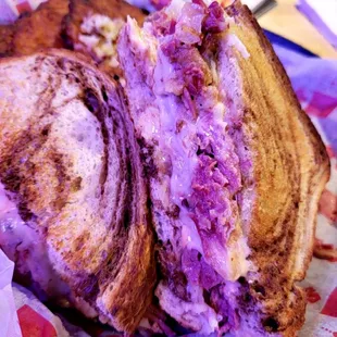 Inside rueben sandwich