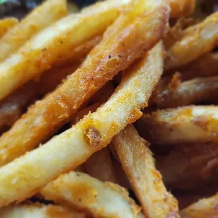 Thin batter frys seasoned nicely