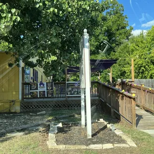 Outdoor covered patio tables and seats