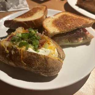 Ribeye Sandwich with Loaded Baked Potato