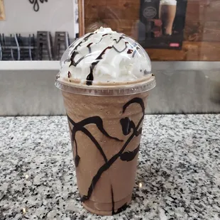 a chocolate milkshake