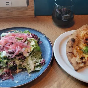 Chicory salad + veggie slice