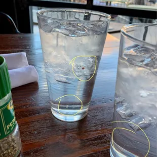 Dirty/Floating &quot;extras&quot; in water glasses. If that&apos;s not a red flag, imagine what the back/kitchen looks like.