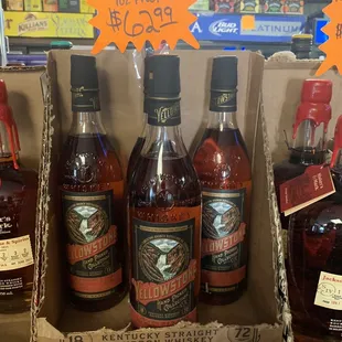 a variety of bottles