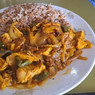 My curry chicken with fried rice