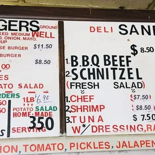 Love this style of menu on the wall!