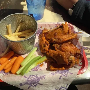 Wings and fries