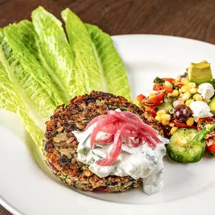 Veggie Burger Wrap at Jackson's Mighty Fine Food &amp; Lucky Lounge